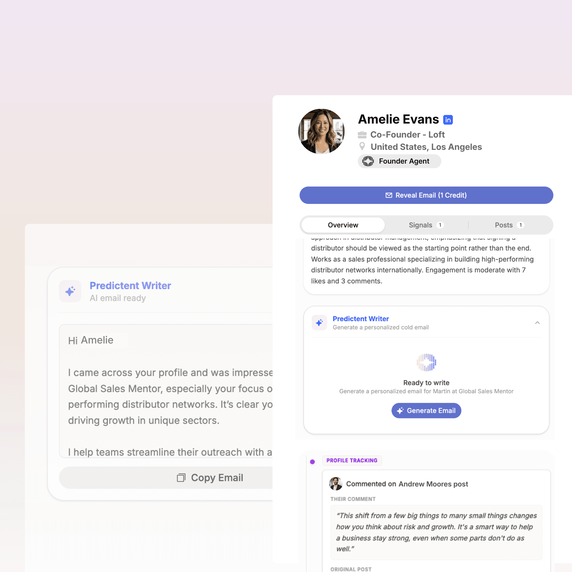 Create personalized messages in one click.